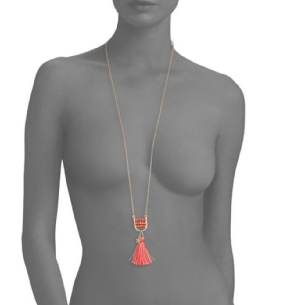 Canvas Tassel Fringe Necklace